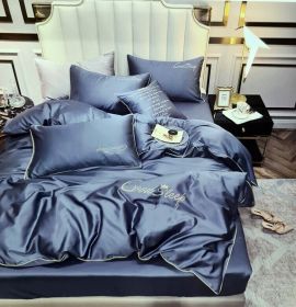 Постельное белье из сатина Mency цвет синий