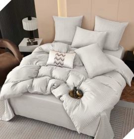 Постельное белье из сатина Candies страйп цвет серый