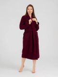 Женский махровый халат темно-бордовый М3-02-122