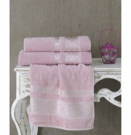 Махровое полотенце 1шт. арт. Rebeka цвет розовый