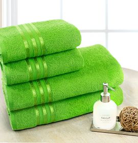 Махровое полотенце банное 283575 цвет зеленый