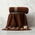 Махровое полотенце банное цвет коричневый