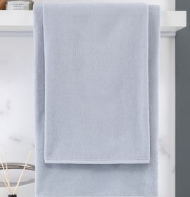 Махровое полотенце 70х140 цвет серебристый