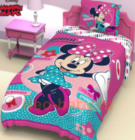 Детское постельное белье Disney из поплина арт. Минни Маус