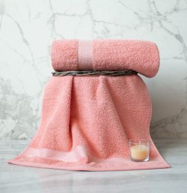 Махровое полотенце банное 760191 цвет светло-розовый