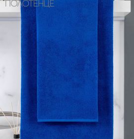 Махровое полотенце 70х140 цвет синее