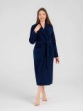 Женский махровый халат темно-синий М3-02-88