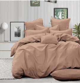 Комплект постельного белья однотонный из страйп 16-1318 купить | baybay.by