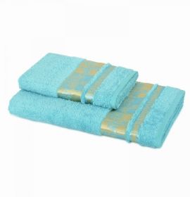 Комплект бамбуковых полотенец арт. Голд цвет голубой