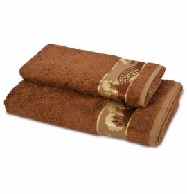 Комплект бамбуковых полотенец арт. Мост цвет коричневый